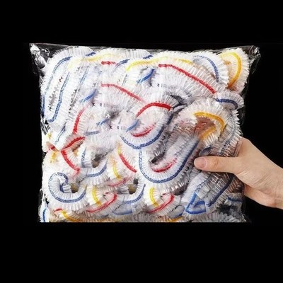 100PCS Elastic Food Covers Disposable Plastic Bowl Lids Freshness Wraps
