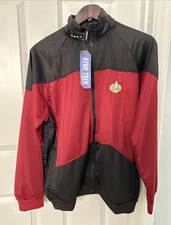 Robe Factory Star Trek  TNG Command Track Jacket Size Large Red Captain