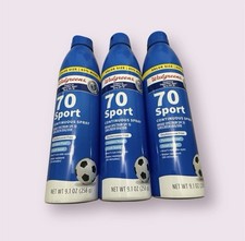 Walgreens SPF 70 Sport Sunscreen Spray - 9.1 oz. Value Size 3 Bottles  Exp:2028✅ 3.30 per gallon
