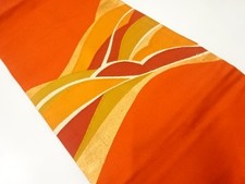 7321626: JAPANESE KIMONO JAPANESE NAGOYA OBI / WOVEN WAVE
