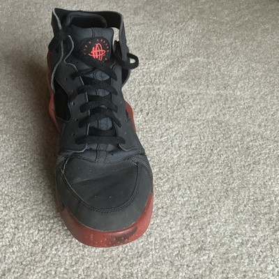 Nike Air Flight Huarache University Red Black High Top Men display picture 3