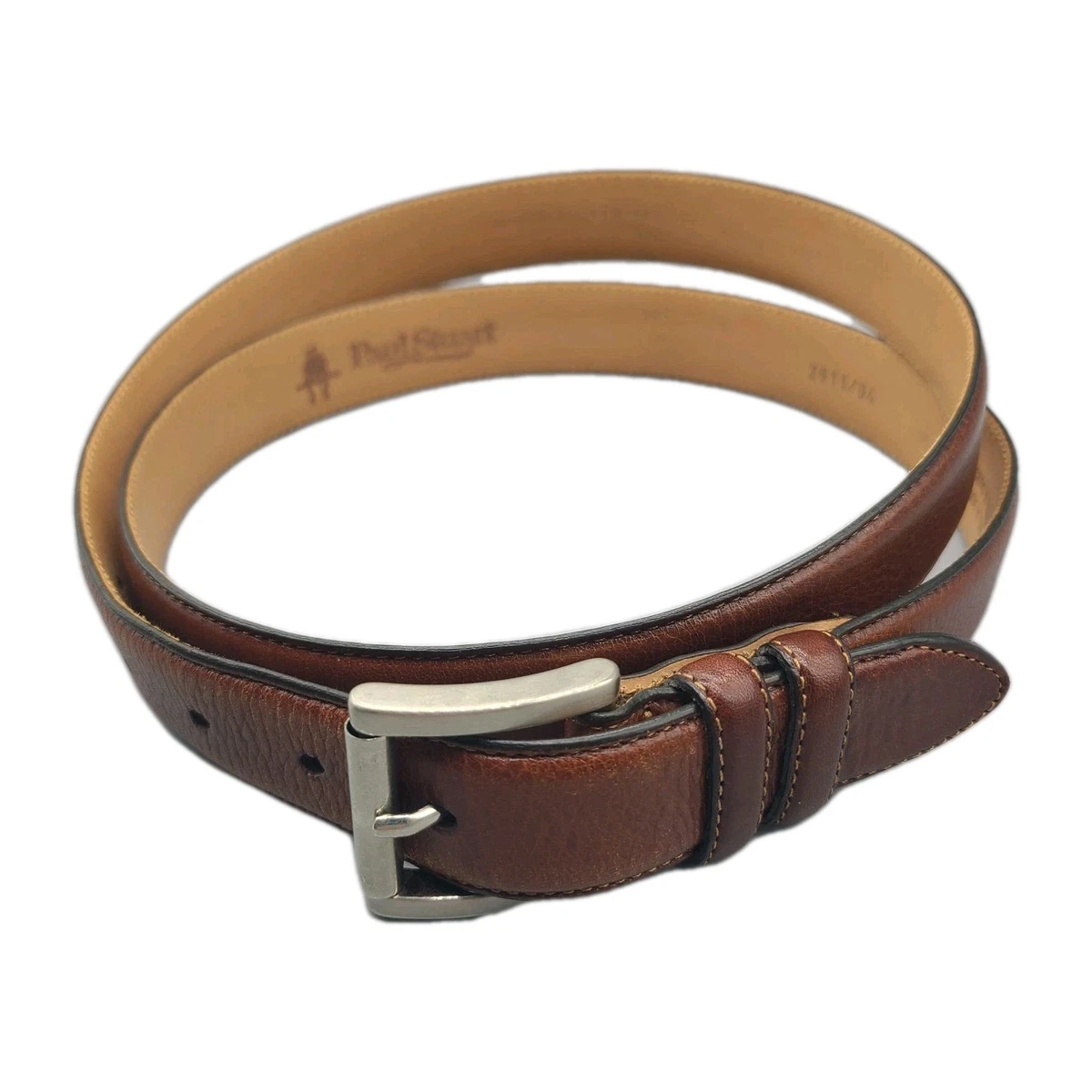 Paul Stuart Leather Belt Made in Italy 38\