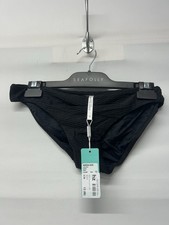 Women’s Seafolly Ocean Hipster Black Bikini Bottoms Size 12 (Medium) Brand New 