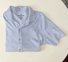 The Normal Brand Men’s Terry Towel Button Down Shirt Size Large Blue