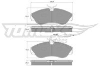 Bremsbelagsatz Scheibenbremse Tomex Brakes TX 11-73 FüR Fiat Peugeot CitroËN Bus