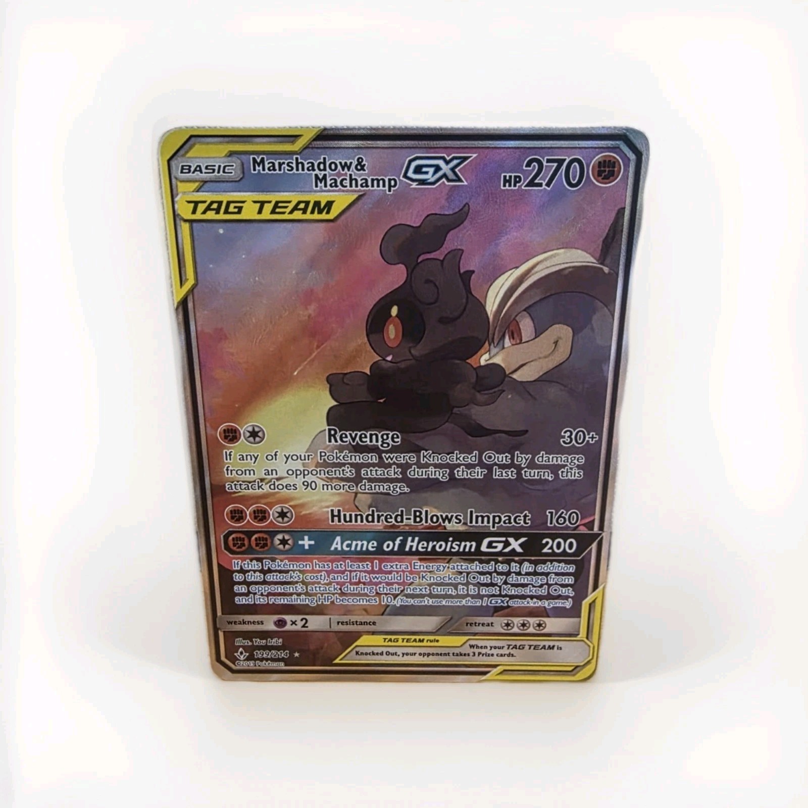 Marshadow & Machamp GX (199/214) - Pokémon Unbroken Bonds NM