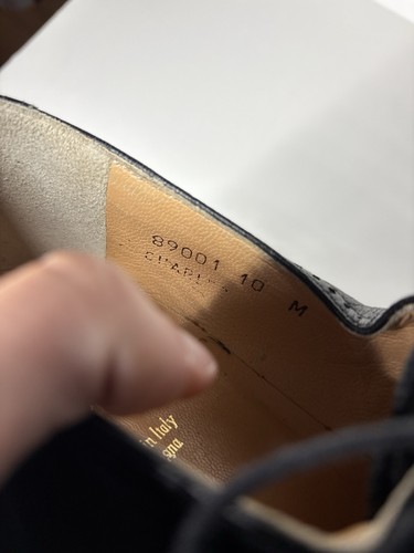 Oxford Bruno Magli Charles Uomo 10 M Nero Punta a Cappuccio Made In Italy - Foto 11 di 14