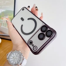 For iPhone 17 Pro Max/Air/16e/15/14 Frameless Mag-Safe Slim Lens Protector Case