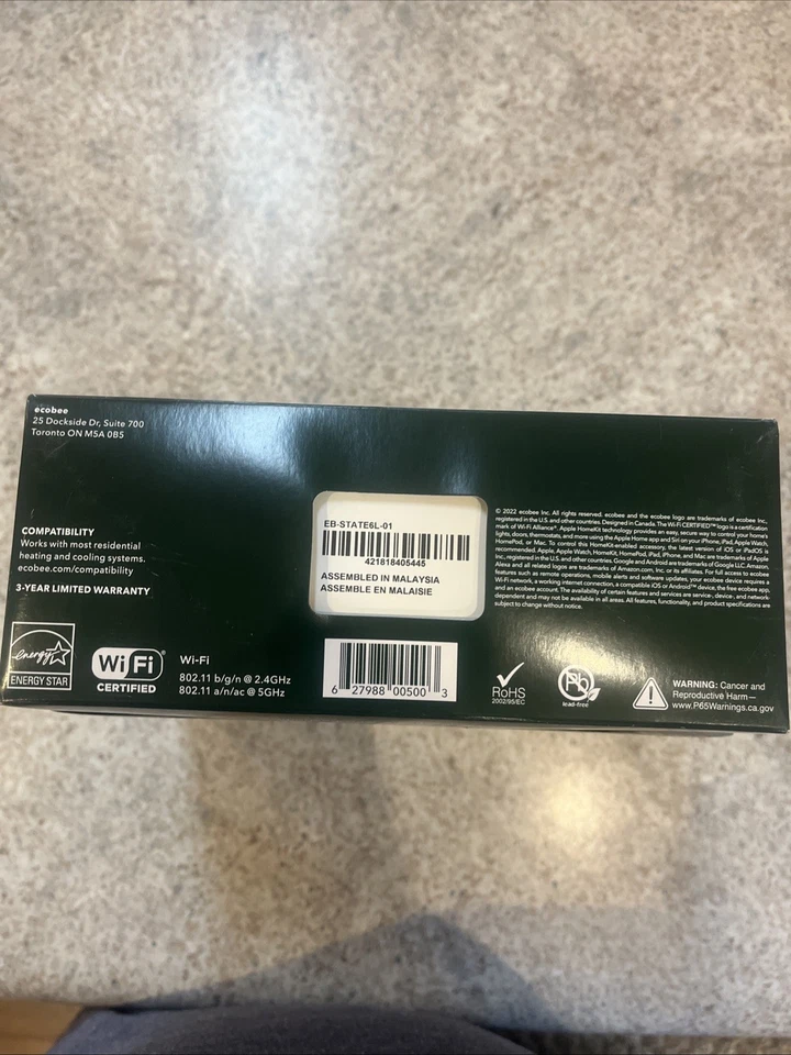 Ecobee Smart Programmable Touch-Screen Wi-Fi Thermostat - Image 2 of 3