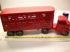 Vintage 1953 TONKA Livestock COE Tractor and Cattle Trailer RESTORED READ