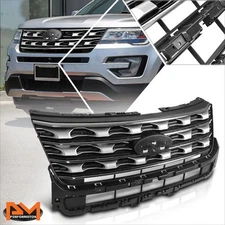 For 16-17 Ford Explorer OE Factory Style Glossy Front Bumper Hood Grille Frame