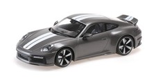 Minichamps 1:18 PORSCHE 911 (992) SPORT CLASSIC GREY METALLIC 2022 WITH STRIPE