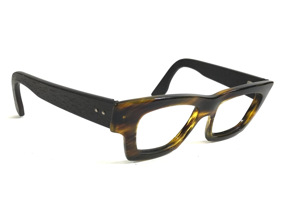 Jean Lafont Eyeglasses Frame VOYAGE 619 Thick Black Wood Brown Horn 43-15-140 - Image 2 of 4