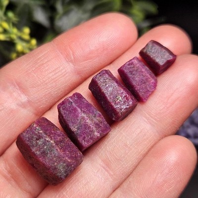 Raw Ruby Crystal Specimen: Natural Burgundy Ruby Stone, Red