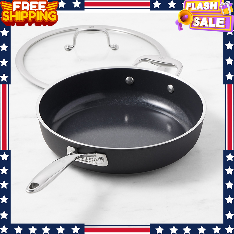 Zwilling Forte Plus 4-Qt Ceramic Nonstick Sauté Pan,Durable Aluminum Cooking Pot