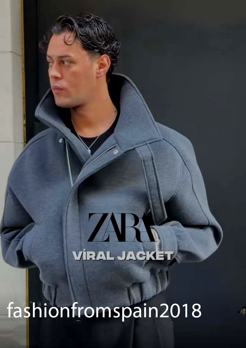 ZARA NEW MAN TECHNICAL WRAP-NECK JACKET DARK GREY S-XL 1437/414