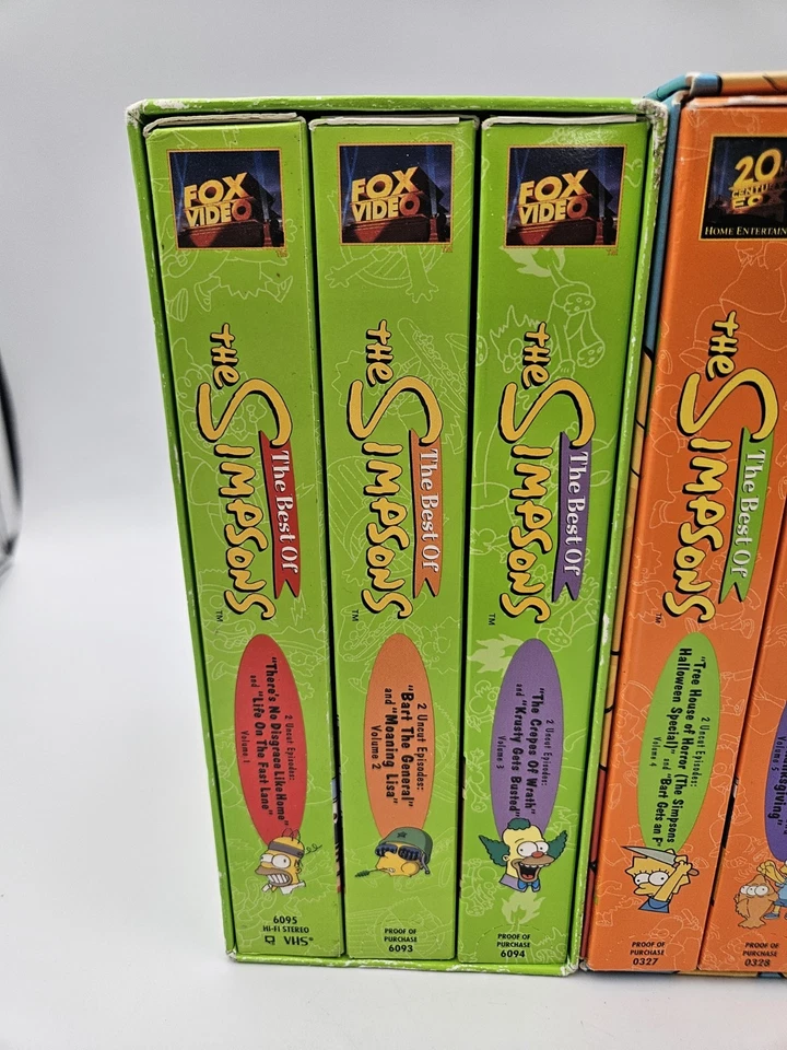 BEST Of The SIMPSONS Box Sets, Volume 1-9, VHS 9 Tapes Vintage Tested Works - Image 2 of 4