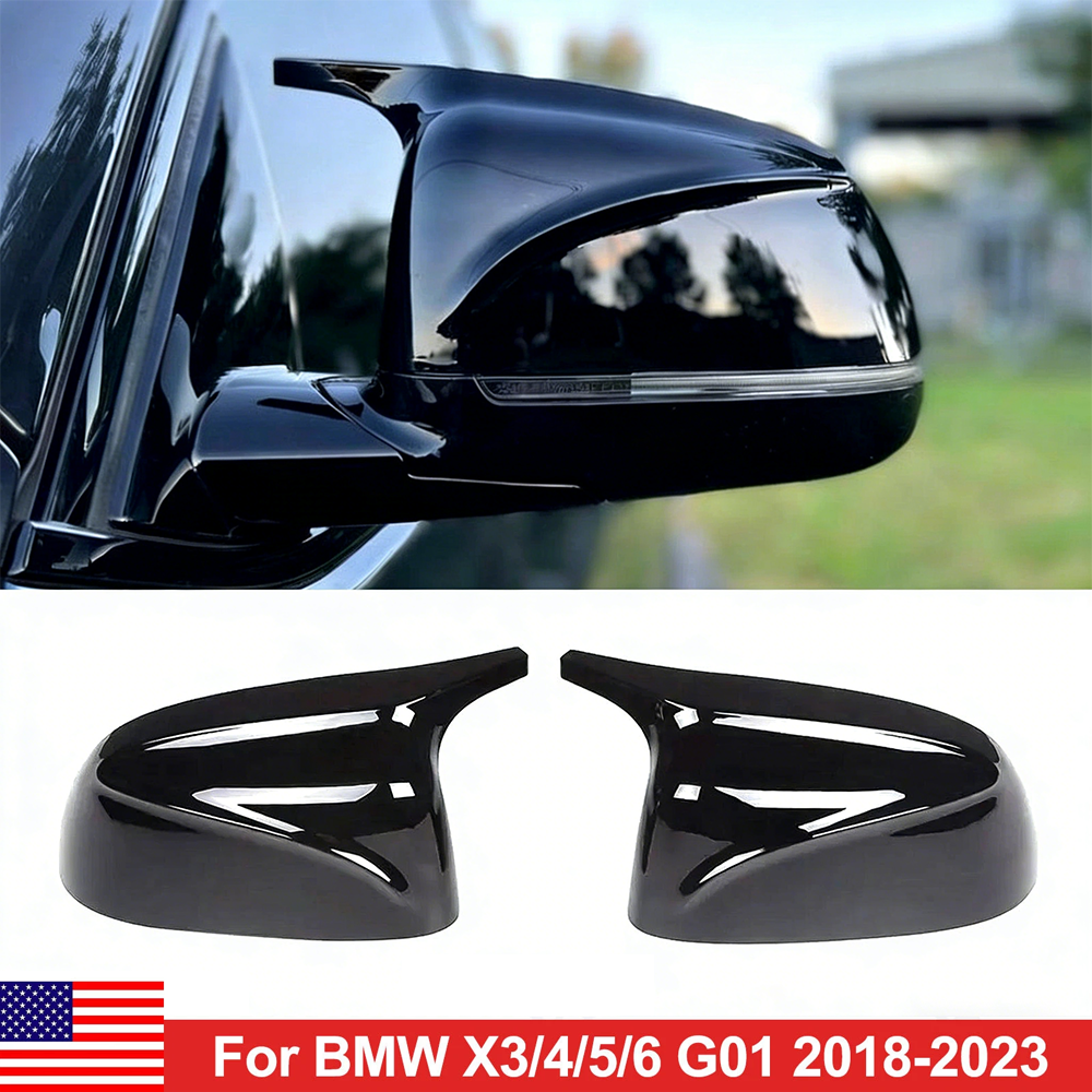 For BMW X3 X4 X5 X6 X7 G01 G02 G05 G06 Gloss Black M Style Side Mirror Cover Cap