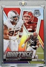 MYLES GARRETT RARE HOLO INSERT REFRACTOR PRIZM SPORTS CARD BROWNS RAMS MINT
