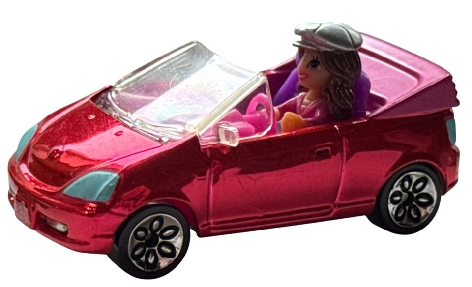 VTG Miniature Micro Doll Play Set Polly Pocket Red #11 2007 Convertible Die Cast - Image 2 of 4