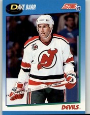 1991-92 Score Canadian English Dave Barr #597 New Jersey Devils