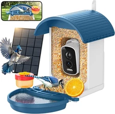 Bird Feeder with Camera, Smart Birdfeeder with Solar-Powered, 5MP AI Identify Bi