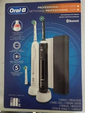 Oral-B Professional Clean 5000 X Electric Toothbrush Twin Pack New Sealed In Box