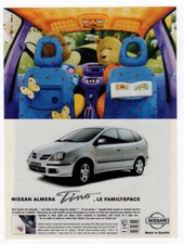2001 NISSAN Almera Tino Vintage Original Print AD Gray familyspace photo France