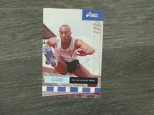 Colin Jackson Hurdles Athlete Genuine Hand Signed ASICS Promotional Photo Card