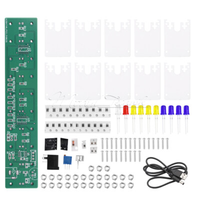 DIY LED Music Spectrum Electronic Kit Crystal Column Audio Display LM339 LM358