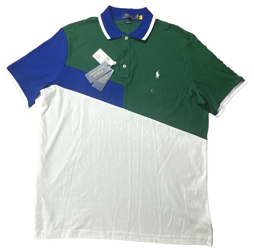 Polo Ralph Lauren Short Sleeve Polo Shirt Men’s Size Large Color Blocked NWT