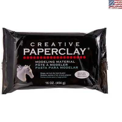 Creative Paper Clay - 16 Ounce Air Drying Modeling Compound in Natural White