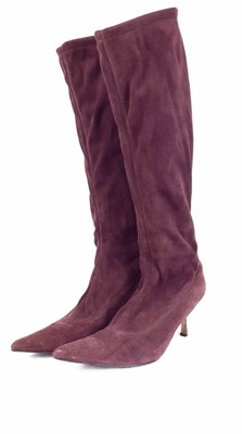 purple stiletto boots