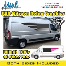 L3 CITROEN RELAY LWB MOTORHOME CAMPER VAN STRIPES GRAPHICS DECALS ANY COLOUR 045