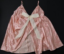 NEW Victoria's Secret TRUE VTG 2009 Satin Ruffle Open Nighty Baby Doll SMALL