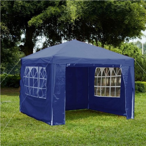 Blue Gazebo Garden Marquee Awning Beach Party Wedding Camping Tent Canopy 3x3m - 第 2/4 張圖片