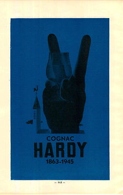 ADVERTISEMENT '' Mini Poster '' Vineyard Wine Cognac Hardy 1863 - 1945 Peace Sign