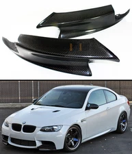 CARBON FIBER FRONT BUMPER LIP SPLITTERS SPOILER 2PCS FOR 08-2013 BMW E90 E92 M3