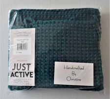 Handcrafted Crochet Pot Holder and Hot Pad Trivet Set in Teal