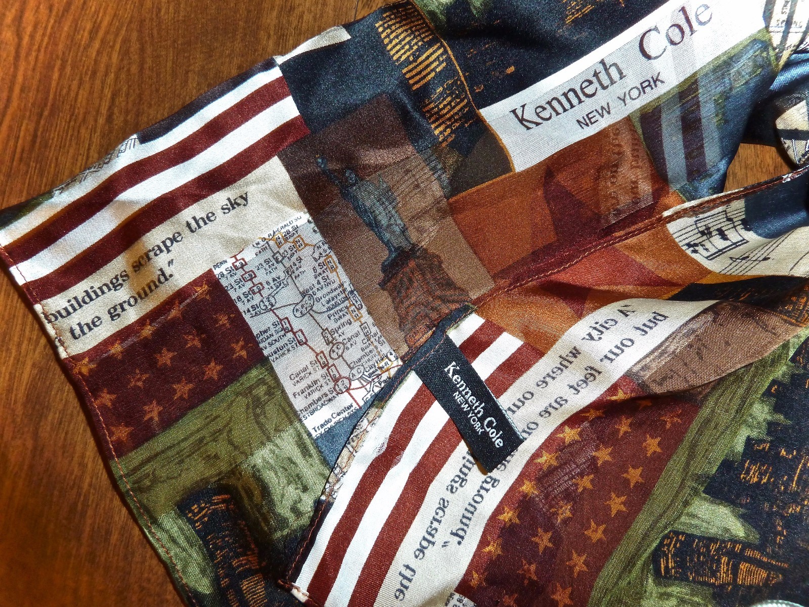 KENNETH COLE RECTANGULAR CHIFFON SCARF - PATRIOTI… - image 3