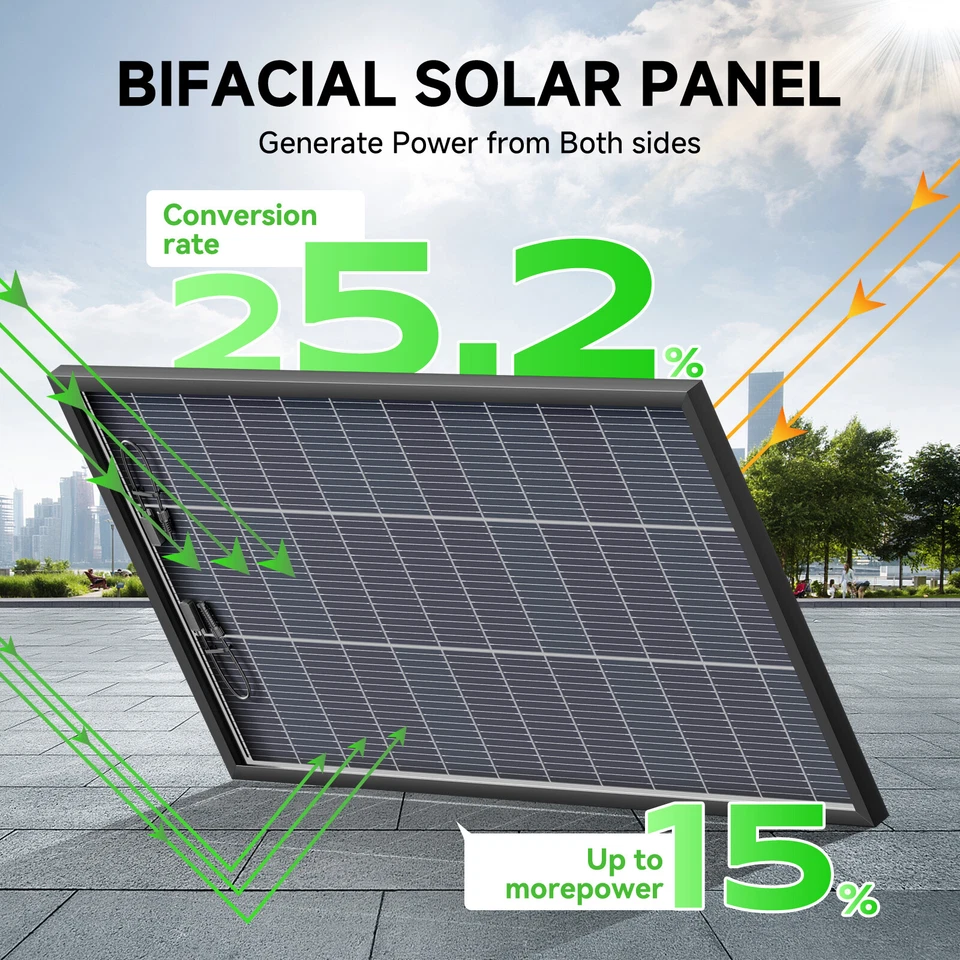 300W Watt (600W) Solar Panel Mono 12/24V Charging Camping Home Off-Grid RV Boat - Image 3 of 4