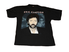 Top Tee ERIC CLAPTON Vintage 1988 Single Stitch Graphic T-Shirt Mens Large