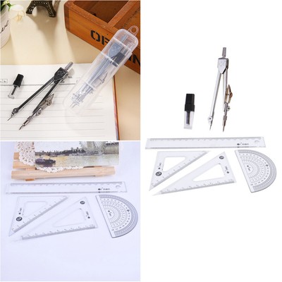 Student Compasses Suit 6 stücke Kompass Lineal Anzug Schreibwaren Set für Schü