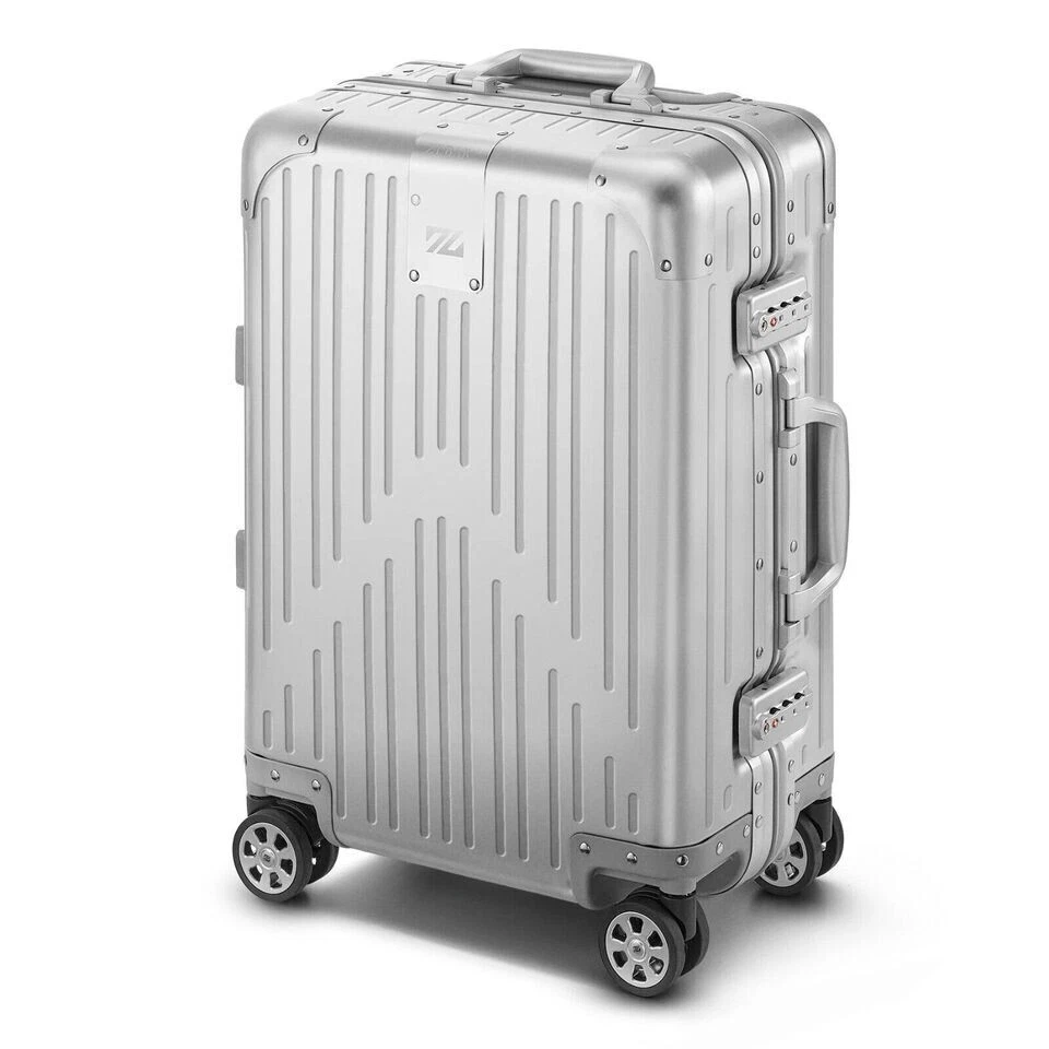 ZEBAR Cabin SILVER Trolley Aluminium 55x40x23 Travel Suitcase, Reisekoffer - Bild 4 von 4