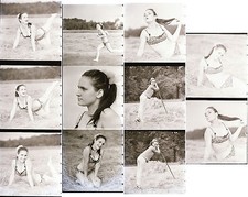 11 St&uuml;ck DDR Negativ 60 mm Mode Werbung Frau in Bikini Akt Erotik     ( 103