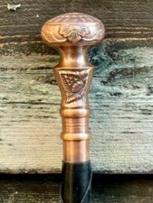 Cadeau de canne en bois de bâton de marche en bois de poignée de tête de...