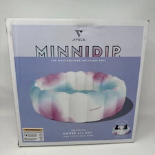 Minnidip Tufted Ombre All Day Luxe Designer Inflatable Pool 5.5' x 1.5' Sealed