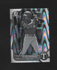 2022 Bowman Draft Yeison Morrobel BDC-58 Chrome Black & White RayWave Refractor