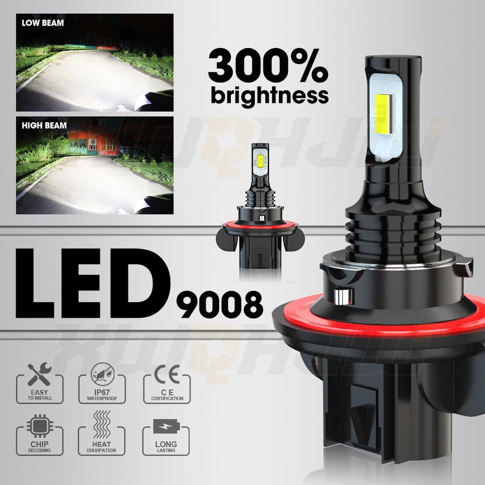 2 яркие светодиодные лампы 9008 для фар Arctic Cat Alterra 700: 2017 ATV UTV 6000K - Изображение 3 из 4