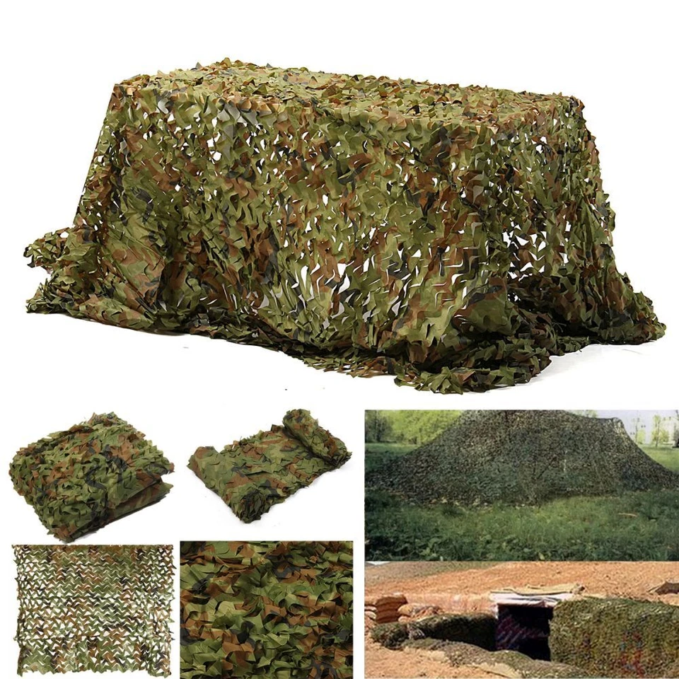 Camo Netting Camouflage Net Military Woodland Camping Hunting Sunshade 13X20FT - Image 4 of 4